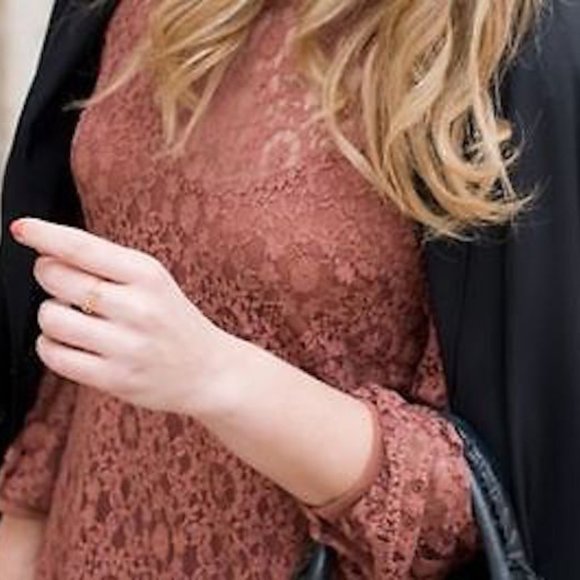 NWT $70 ZARA Women XS Terracotta Lace Overlay Cami Midi Dress Bohemian Elegant - Picture 13 of 13